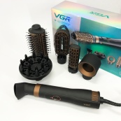 Фен стайлер для укладання та завивки волосся VGR V-491 6 в 1, Professional, 1000 Вт, Фен з насадками. Зображення №8