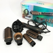 Фен стайлер для укладання та завивки волосся VGR V-491 6 в 1, Professional, 1000 Вт, Фен з насадками. Зображення №10