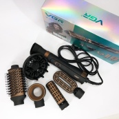 Фен стайлер для укладання та завивки волосся VGR V-491 6 в 1, Professional, 1000 Вт, Фен з насадками. Зображення №12