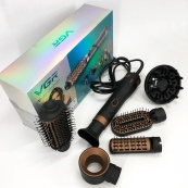 Фен стайлер для укладання та завивки волосся VGR V-491 6 в 1, Professional, 1000 Вт, Фен з насадками. Зображення №13
