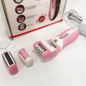 Епілятор депілятор жіночий електричний бездротовий + триммер + пемза 3 в 1 Gemei GM-3052. Зображення №6