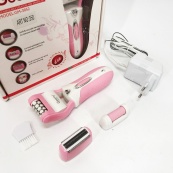 Епілятор депілятор жіночий електричний бездротовий + триммер + пемза 3 в 1 Gemei GM-3052. Зображення №8