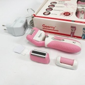 Епілятор депілятор жіночий електричний бездротовий + триммер + пемза 3 в 1 Gemei GM-3052. Зображення №15