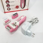 Епілятор депілятор жіночий електричний бездротовий + триммер + пемза 3 в 1 Gemei GM-3052. Зображення №16