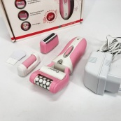 Епілятор депілятор жіночий електричний бездротовий + триммер + пемза 3 в 1 Gemei GM-3052. Зображення №17