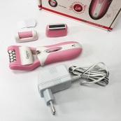 Епілятор депілятор жіночий електричний бездротовий + триммер + пемза 3 в 1 Gemei GM-3052. Зображення №18