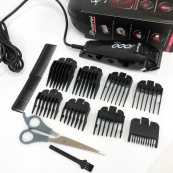 Машинка для стрижки провідна з насадками для волосся та бороди Gemei GM-1016 Pro + Ножиці та Гребінець. Зображення №3 Машинка для стрижки провідна з насадками для волосся та бороди Gemei GM-1016 Pro + Ножиці та Гребінець. Зображення №3