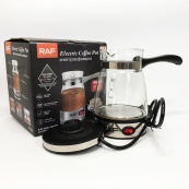 Електрична турка для кави RAF R.125 Кавоварка зі скляною чашею 500мл 600 Вт. Колір: чорний. Зображення №8