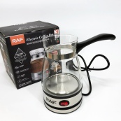 Електрична турка для кави RAF R.125 Кавоварка зі скляною чашею 500мл 600 Вт. Колір: чорний. Зображення №11