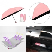 Компактна парасолька в капсулі-футлярі Рожевий, маленька парасолька в капсулі. Колір: рожевий. Зображення №4