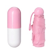 Компактна парасолька в капсулі-футлярі Рожевий, маленька парасолька в капсулі. Колір: рожевий. Зображення №15