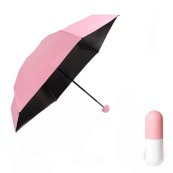 Компактна парасолька в капсулі-футлярі Рожевий, маленька парасолька в капсулі. Колір: рожевий. Зображення №16