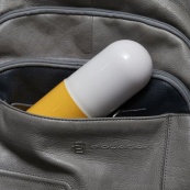 Компактна парасолька в капсулі-футлярі Жовтий, маленька парасолька в капсулі. Колір: жовтий. Зображення №3