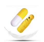 Компактна парасолька в капсулі-футлярі Жовтий, маленька парасолька в капсулі. Колір: жовтий. Зображення №6