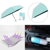 Компактна парасолька в капсулі-футлярі синій, маленька парасолька в капсулі. Колір: блакитний. Зображення №7