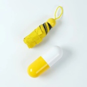 Компактна парасолька в капсулі-футлярі Жовтий, маленька парасолька в капсулі. Колір: жовтий. Зображення №16