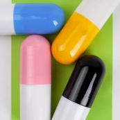 Компактна парасолька в капсулі-футлярі синій, маленька парасолька в капсулі. Колір: блакитний. Зображення №22