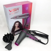 Професійний потужний фен з насадками VGR V-402 з концентратором та дифузором для сушіння та укладання волосся. Зображення №18 Професійний потужний фен з насадками VGR V-402 з концентратором та дифузором для сушіння та укладання волосся. Зображення №18