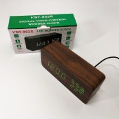 Електронні настільні годинники VST-862S-4 коричневі з зеленим підсвічуванням, з датчиками температури та вологості. Зображення №5 Електронні настільні годинники VST-862S-4 коричневі з зеленим підсвічуванням, з датчиками температури та вологості. Зображення №5