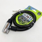 Замок велосипедний KIHUU LOCK 185, 15*65 тросовий, 2 ключі. Колір: чорний. Зображення №3