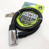 Замок велосипедний KIHUU LOCK 185, 15*65 тросовий, 2 ключі. Колір: чорний. Зображення №4