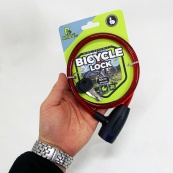 Замок велосипедний KIHUU LOCK 187, 10*80 тросовий, 2 ключі. Колір: червоний. Зображення №2