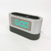 Годинник підставка для ручок 038, настільний електронний годинник з підсвічуванням, лід годинник настільний. Зображення №3