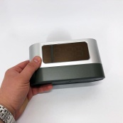 Годинник підставка для ручок 038, настільний електронний годинник з підсвічуванням, лід годинник настільний. Зображення №4