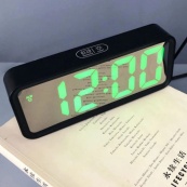 Годинник настільний DT-6508 з будильником та USB зарядкою із зеленим підсвічуванням, лід годинник настільний. Зображення №3