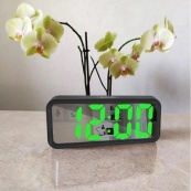 Годинник настільний DT-6508 з будильником та USB зарядкою із зеленим підсвічуванням, лід годинник настільний. Зображення №7