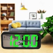 Годинник настільний DT-6508 з будильником та USB зарядкою із зеленим підсвічуванням, лід годинник настільний. Зображення №8