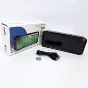 Годинник настільний DT-6508 з будильником та USB зарядкою із зеленим підсвічуванням, лід годинник настільний. Зображення №14