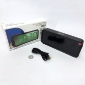 Годинник настільний DT-6508 з будильником та USB зарядкою із зеленим підсвічуванням, лід годинник настільний. Зображення №15