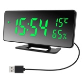 Настольные часы электронные VST-888Y-4 светодиодные зеркальные с указанием температуры влажности. Изображение №3