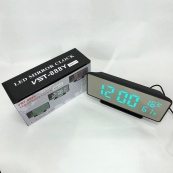 Настольные часы электронные VST-888Y-4 светодиодные зеркальные с указанием температуры влажности. Изображение №7