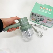 Ручний бездротовий міксер-подрібнювач 2 в 1. Колір: зелений. Зображення №2