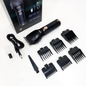 Акумуляторна машинка для стрижки волосся VGR V-280 з дисплеєм та насадками якісна. Колір: чорний. Зображення №7