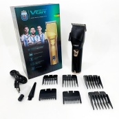 Акумуляторна машинка для стрижки волосся VGR V-280 з дисплеєм та насадками якісна. Колір: чорний. Зображення №9
