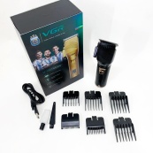 Акумуляторна машинка для стрижки волосся VGR V-280 з дисплеєм та насадками якісна. Колір: чорний. Зображення №11