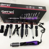 Фен - щітка стайлер Gemei GM-4835 багатофункціональний набір з насадками для волосся 10 в 1. Колір: фіолет. Зображення №7 Фен - щітка стайлер Gemei GM-4835 багатофункціональний набір з насадками для волосся 10 в 1. Колір: фіолет. Зображення №7