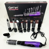 Фен - щітка стайлер Gemei GM-4835 багатофункціональний набір з насадками для волосся 10 в 1. Колір: фіолет. Зображення №10 Фен - щітка стайлер Gemei GM-4835 багатофункціональний набір з насадками для волосся 10 в 1. Колір: фіолет. Зображення №10