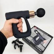 Ударний Перкусійний масажер для тіла та м'язів Масажний пістолет EM HB-007 акумуляторний чорний. Зображення №2 Ударний Перкусійний масажер для тіла та м'язів Масажний пістолет EM HB-007 акумуляторний чорний. Зображення №2