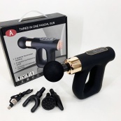 Ударний Перкусійний масажер для тіла та м'язів Масажний пістолет EM HB-007 акумуляторний чорний. Зображення №4 Ударний Перкусійний масажер для тіла та м'язів Масажний пістолет EM HB-007 акумуляторний чорний. Зображення №4