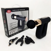 Ударний Перкусійний масажер для тіла та м'язів Масажний пістолет EM HB-007 акумуляторний чорний. Зображення №5 Ударний Перкусійний масажер для тіла та м'язів Масажний пістолет EM HB-007 акумуляторний чорний. Зображення №5