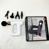 Ударный Перкуссионный массажер для тела и мышц Массажный пистолет EM HB-007 аккумуляторный белый. Изображение №8