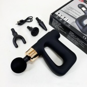 Ударний Перкусійний масажер для тіла та м'язів Масажний пістолет EM HB-007 акумуляторний чорний. Зображення №7 Ударний Перкусійний масажер для тіла та м'язів Масажний пістолет EM HB-007 акумуляторний чорний. Зображення №7