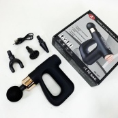 Ударний Перкусійний масажер для тіла та м'язів Масажний пістолет EM HB-007 акумуляторний чорний. Зображення №8 Ударний Перкусійний масажер для тіла та м'язів Масажний пістолет EM HB-007 акумуляторний чорний. Зображення №8