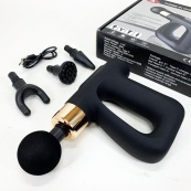 Ударний Перкусійний масажер для тіла та м'язів Масажний пістолет EM HB-007 акумуляторний чорний. Зображення №9 Ударний Перкусійний масажер для тіла та м'язів Масажний пістолет EM HB-007 акумуляторний чорний. Зображення №9