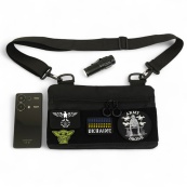 Молодіжна тактична сумка для патчів на плече з 4 кишенями black. Зображення №2