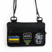 Молодіжна тактична сумка для патчів на плече з 4 кишенями black. Зображення №4